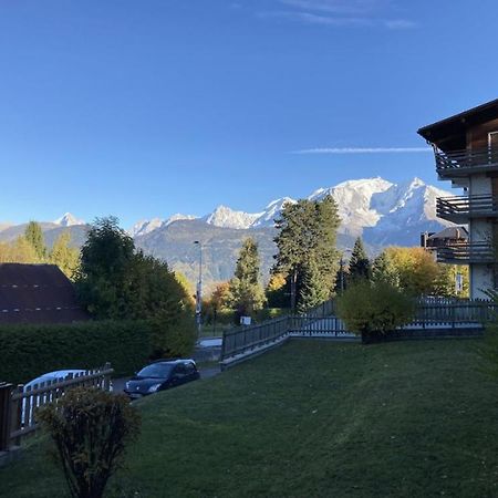 La Marmotte: Vue Mont Blanc, Terrasse, Parking Lägenhet Combloux Exteriör bild