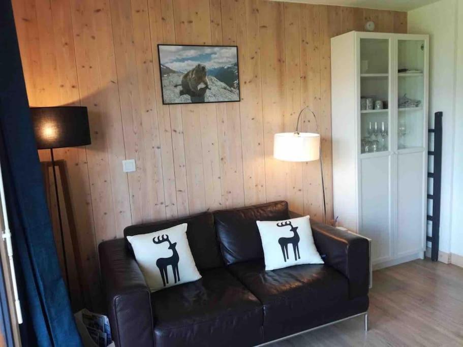 La Marmotte: Vue Mont Blanc, Terrasse, Parking Lägenhet Combloux Exteriör bild