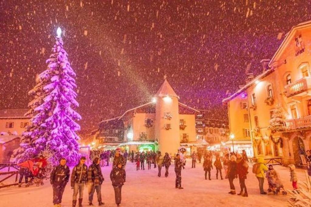 La Marmotte: Vue Mont Blanc, Terrasse, Parking Lägenhet Combloux Exteriör bild